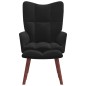 vidaXL Relaxsessel mit Hocker Schwarz Samt vidaXL Relaxsessel mit Hocker Schwarz Samt
