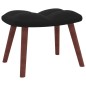 vidaXL Relaxsessel mit Hocker Schwarz Samt vidaXL Relaxsessel mit Hocker Schwarz Samt