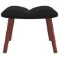vidaXL Relaxsessel mit Hocker Schwarz Samt vidaXL Relaxsessel mit Hocker Schwarz Samt
