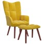 vidaXL Relaxsessel mit Hocker Senfgelb Samt vidaXL Relaxsessel mit Hocker Senfgelb Samt