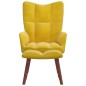 vidaXL Relaxsessel mit Hocker Senfgelb Samt vidaXL Relaxsessel mit Hocker Senfgelb Samt