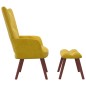 vidaXL Relaxsessel mit Hocker Senfgelb Samt vidaXL Relaxsessel mit Hocker Senfgelb Samt