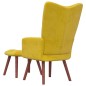 vidaXL Relaxsessel mit Hocker Senfgelb Samt vidaXL Relaxsessel mit Hocker Senfgelb Samt