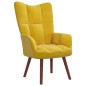 vidaXL Relaxsessel mit Hocker Senfgelb Samt vidaXL Relaxsessel mit Hocker Senfgelb Samt