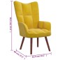 vidaXL Relaxsessel mit Hocker Senfgelb Samt vidaXL Relaxsessel mit Hocker Senfgelb Samt