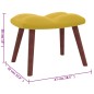 vidaXL Relaxsessel mit Hocker Senfgelb Samt vidaXL Relaxsessel mit Hocker Senfgelb Samt