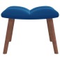 vidaXL Relaxsessel mit Hocker Blau Samt vidaXL Relaxsessel mit Hocker Blau Samt