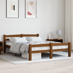vidaXL Massivholzbett Honigbraun Kiefer 140x200 cm