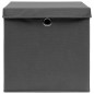 vidaXL Aufbewahrungsboxen mit Deckeln 4 Stk. Grau 32x32x32 cm Stoff vidaXL Aufbewahrungsboxen mit Deckeln 4 Stk. Grau 32x32x32 cm Stoff