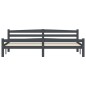 vidaXL Massivholzbett Dunkelgrau Kiefer 200x200 cm vidaXL Massivholzbett Dunkelgrau Kiefer 200x200 cm