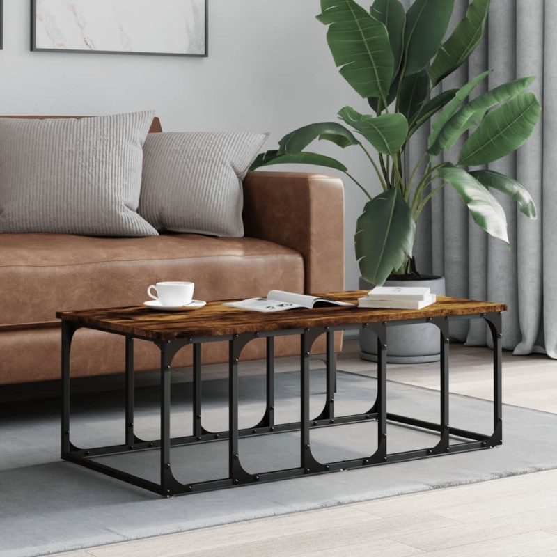vidaXL Couchtisch Räuchereiche 100x50x35,5 cm Holzwerkstoff vidaXL Couchtisch Räuchereiche 100x50x35,5 cm Holzwerkstoff