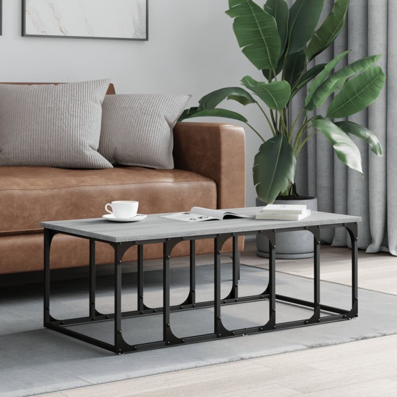 vidaXL Couchtisch Grau Sonoma 100x50x35,5 cm Holzwerkstoff vidaXL Couchtisch Grau Sonoma 100x50x35,5 cm Holzwerkstoff