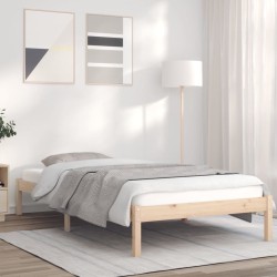 vidaXL Massivholzbett 75x190 cm Kiefer 2FT6 Small Single