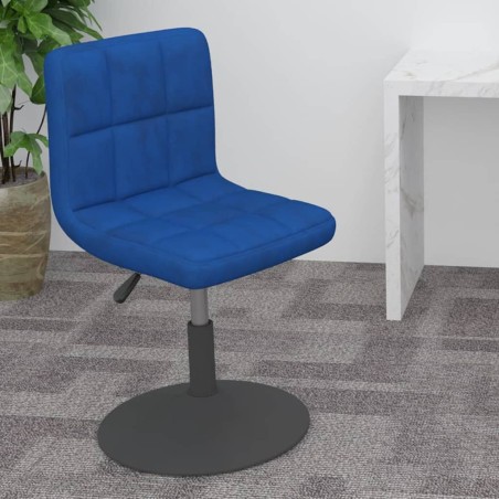 Drehbarer Barhocker Blau Samt