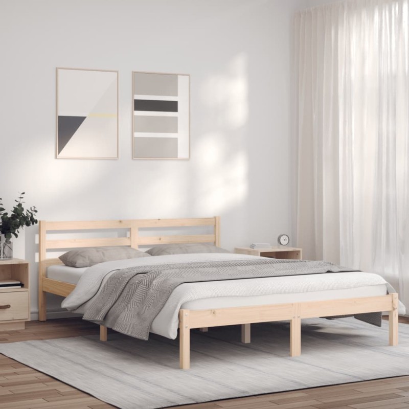 vidaXL Massivholzbett 120x190 cm Kiefer 4FT Small Double vidaXL Massivholzbett 120x190 cm Kiefer 4FT Small Double