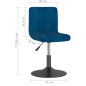 Drehbarer Barhocker Blau Samt Drehbarer Barhocker Blau Samt