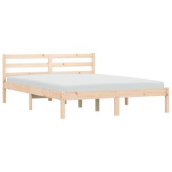 vidaXL Massivholzbett 120x190 cm Kiefer 4FT Small Double