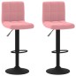 Barhocker 2 Stk. Rosa Samt Barhocker 2 Stk. Rosa Samt