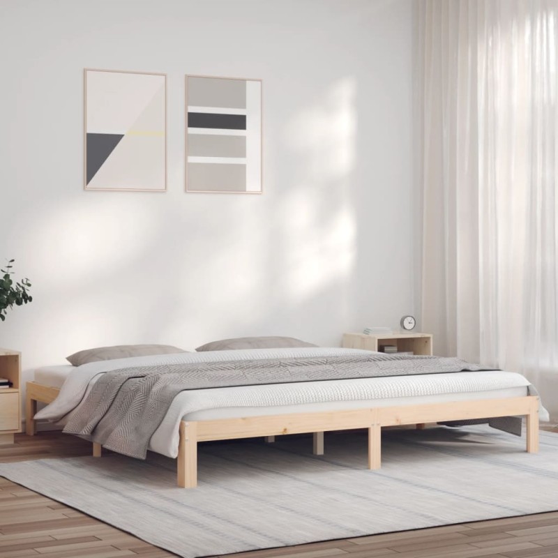 vidaXL Massivholzbett 180x200 cm Kiefer 6FT Super King vidaXL Massivholzbett 180x200 cm Kiefer 6FT Super King