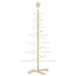vidaXL Weihnachtsbaum Holz zum Schmücken 125 cm Massivholz Kiefer