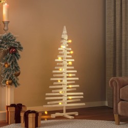vidaXL Weihnachtsbaum Holz zum Schmücken 120 cm Massivholz Kiefer