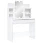 vidaXL Schminktisch mit LED-Leuchten Hochglanz-Weiß 96x40x142 cm vidaXL Schminktisch mit LED-Leuchten Hochglanz-Weiß 96x40x142 cm