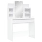 vidaXL Schminktisch mit LED-Leuchten Hochglanz-Weiß 96x40x142 cm vidaXL Schminktisch mit LED-Leuchten Hochglanz-Weiß 96x40x142 cm