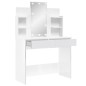 vidaXL Schminktisch mit LED-Leuchten Hochglanz-Weiß 96x40x142 cm vidaXL Schminktisch mit LED-Leuchten Hochglanz-Weiß 96x40x142 cm