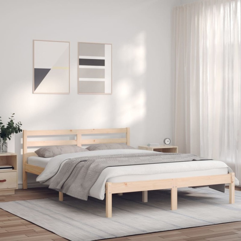 vidaXL Massivholzbett 150x200 cm Kiefer 5FT King vidaXL Massivholzbett 150x200 cm Kiefer 5FT King