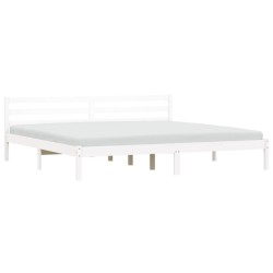 vidaXL Massivholzbett Weiß 180x200 cm Kiefer 6FT Super King