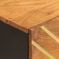 vidaXL Nachttisch Braun und Schwarz Massivholz Mango