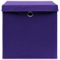 vidaXL Aufbewahrungsboxen mit Deckeln 10 Stk. Lila 32x32x32 cm Stoff vidaXL Aufbewahrungsboxen mit Deckeln 10 Stk. Lila 32x32x32 cm Stoff