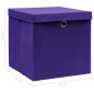 vidaXL Aufbewahrungsboxen mit Deckeln 10 Stk. Lila 32x32x32 cm Stoff vidaXL Aufbewahrungsboxen mit Deckeln 10 Stk. Lila 32x32x32 cm Stoff