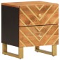 vidaXL Nachttisch Braun und Schwarz Massivholz Mango vidaXL Nachttisch Braun und Schwarz Massivholz Mango