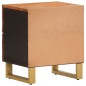 vidaXL Nachttisch Braun und Schwarz Massivholz Mango vidaXL Nachttisch Braun und Schwarz Massivholz Mango