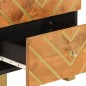 vidaXL Nachttisch Braun und Schwarz Massivholz Mango vidaXL Nachttisch Braun und Schwarz Massivholz Mango