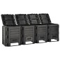 vidaXL Gartenkomposter Schwarz 1600 L vidaXL Gartenkomposter Schwarz 1600 L