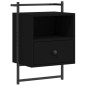 vidaXL Wand-Nachttisch Schwarz 40x30x61 cm Holzwerkstoff vidaXL Wand-Nachttisch Schwarz 40x30x61 cm Holzwerkstoff