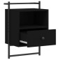vidaXL Wand-Nachttisch Schwarz 40x30x61 cm Holzwerkstoff vidaXL Wand-Nachttisch Schwarz 40x30x61 cm Holzwerkstoff