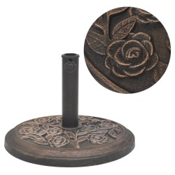 vidaXL Sonnenschirmständer Harz Rund Bronze 9 kg