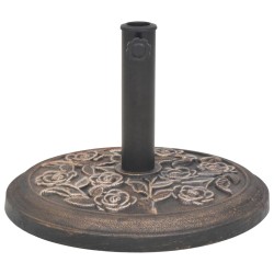 vidaXL Sonnenschirmständer Harz Rund Bronze 9 kg