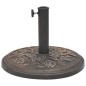 vidaXL Sonnenschirmständer Harz Rund Bronze 9 kg vidaXL Sonnenschirmständer Harz Rund Bronze 9 kg