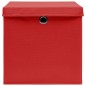 vidaXL Aufbewahrungsboxen mit Deckeln 4 Stk. Rot 32x32x32 cm Stoff vidaXL Aufbewahrungsboxen mit Deckeln 4 Stk. Rot 32x32x32 cm Stoff