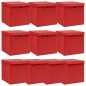 vidaXL Aufbewahrungsboxen mit Deckeln 10 Stk. Rot 32x32x32 cm Stoff vidaXL Aufbewahrungsboxen mit Deckeln 10 Stk. Rot 32x32x32 cm Stoff