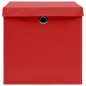 vidaXL Aufbewahrungsboxen mit Deckeln 10 Stk. Rot 32x32x32 cm Stoff vidaXL Aufbewahrungsboxen mit Deckeln 10 Stk. Rot 32x32x32 cm Stoff
