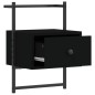 vidaXL Wand-Nachttisch Schwarz 35x30x51 cm Holzwerkstoff vidaXL Wand-Nachttisch Schwarz 35x30x51 cm Holzwerkstoff