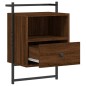vidaXL Wand-Nachttische 2 Stk. Braun Eiche 40x30x61 cm Holzwerkstoff vidaXL Wand-Nachttische 2 Stk. Braun Eiche 40x30x61 cm Holzwerkstoff