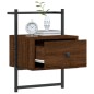 vidaXL Wand-Nachttisch Braun Eiche 35x30x51 cm Holzwerkstoff vidaXL Wand-Nachttisch Braun Eiche 35x30x51 cm Holzwerkstoff