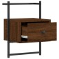 vidaXL Wand-Nachttisch Braun Eiche 35x30x51 cm Holzwerkstoff vidaXL Wand-Nachttisch Braun Eiche 35x30x51 cm Holzwerkstoff