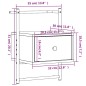 vidaXL Wand-Nachttisch Braun Eiche 35x30x51 cm Holzwerkstoff vidaXL Wand-Nachttisch Braun Eiche 35x30x51 cm Holzwerkstoff